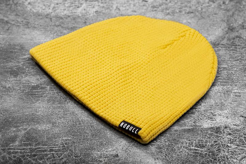 Yellow Nobull Waffle Beanie (NEON) Men's Hats | CA Z1616U